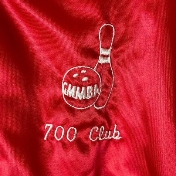 Vintage Hartwell Sports Red Satin Bomber Jacket XL USA Made 700 Club Bowling - Picture 6 of 14